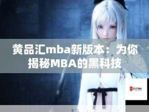 黄品汇MBA经典版2023：旧版本回顾